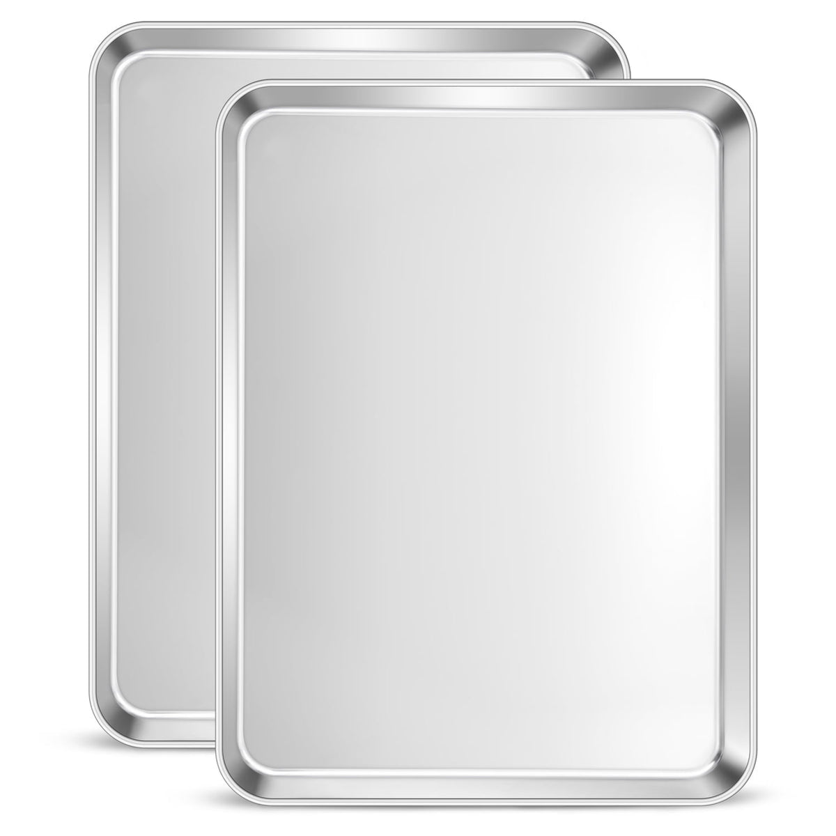 Vesteel 20" x 14" x 1" Extra Large Baking Sheet Set of 2, Heavy Duty Stainless Steel Cookie Sheet Baking Pan for Oven, Non-Stick & Dishwasher Safe