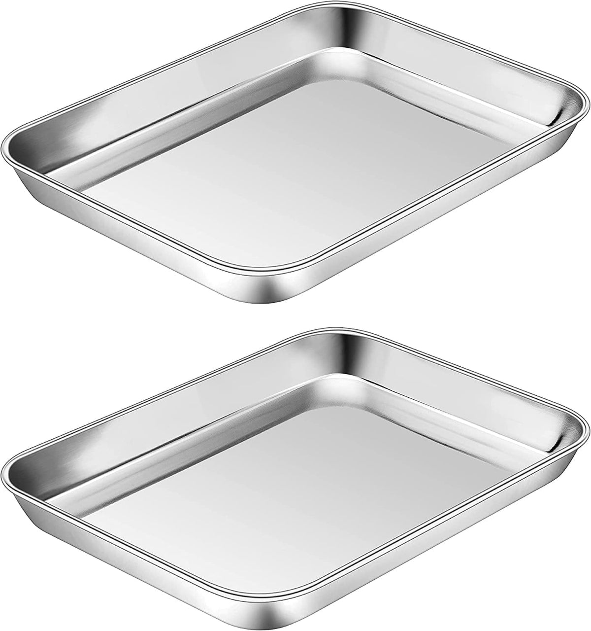 Vesteel 20" x 14" x 1" Extra Large Baking Sheet Set of 2, Heavy Duty Stainless Steel Cookie Sheet Baking Pan for Oven, Non-Stick & Dishwasher Safe