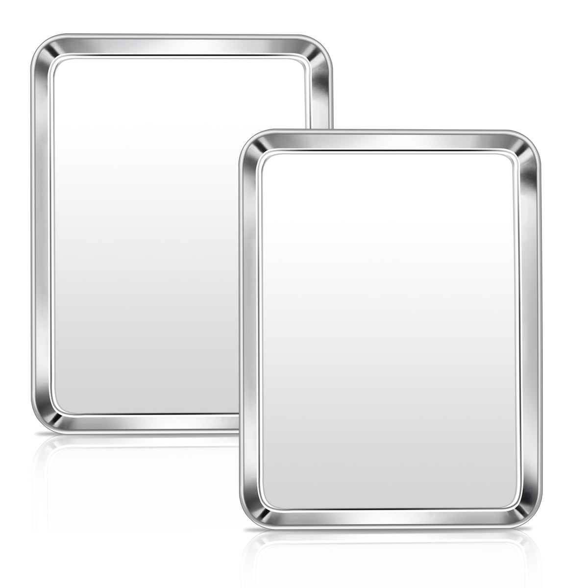 Vesteel 20" x 14" x 1" Extra Large Baking Sheet Set of 2, Heavy Duty Stainless Steel Cookie Sheet Baking Pan for Oven, Non-Stick & Dishwasher Safe