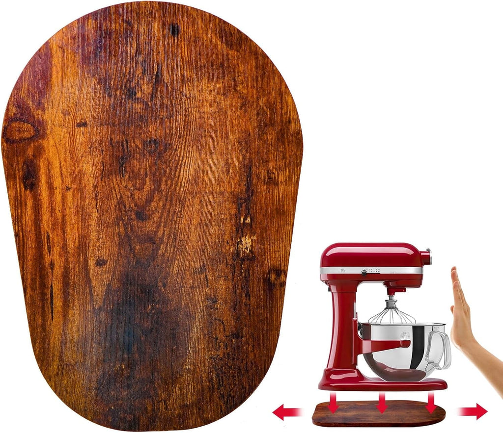 PQPO Wooden Sliding Mat for Kitchen Attachments, Tabletop Sliders, and Blender