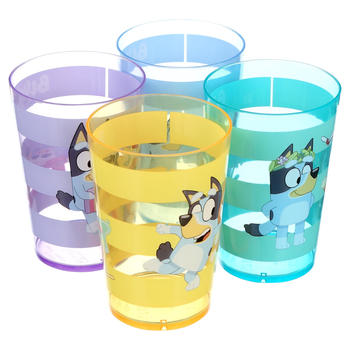 Zak Designs Gabbys Dollhouse Kids 4-Piece 14.5 oz Tumbler Set Durable Plastic Cups Fun Drinkware Nesting 4 pcs Set, Gabby and Friends