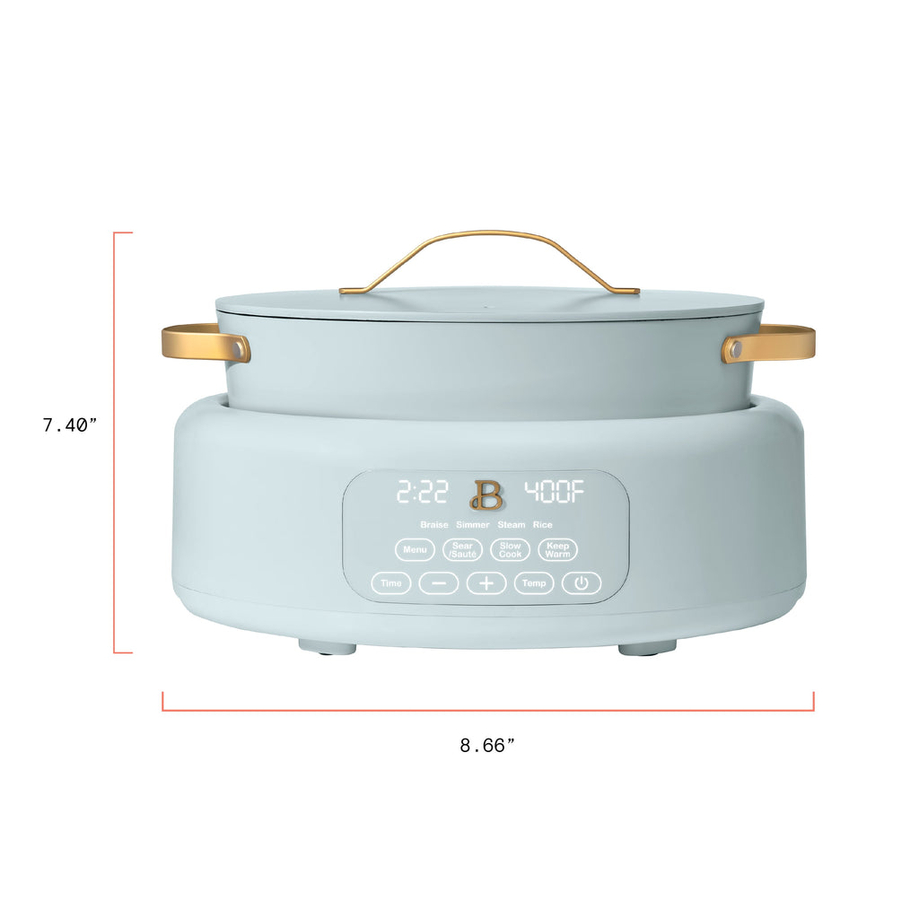 Beautiful 10 in 1, 6 Qt Electric Multi-Cooker, Thyme Green by Drew Barrymore