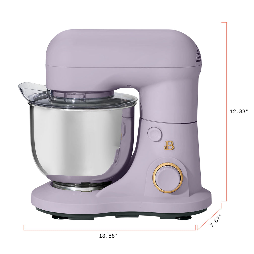 Beautiful 3.5 Qt Stand Mixer with Flat Beater, Dough Hook, Balloon Whisk, Chocolate by Drew Barrymore