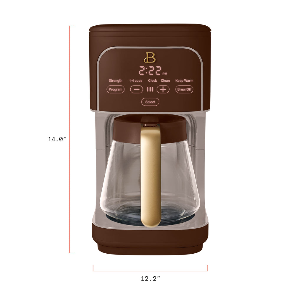 Beautiful by Drew Barrymore 12-Cup Programmable Coffee Maker, White Icing