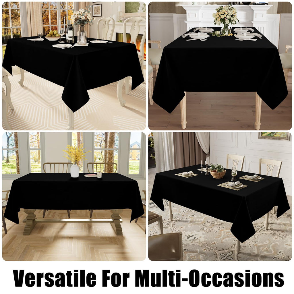 decorUhome Linen Rectangle Tablecloth 52x70 inch, Stain and Wrinkle Resistant Washable Table Cloth, Decorative Waterproof Fabric Table Cover for Dining Party, Sage Green