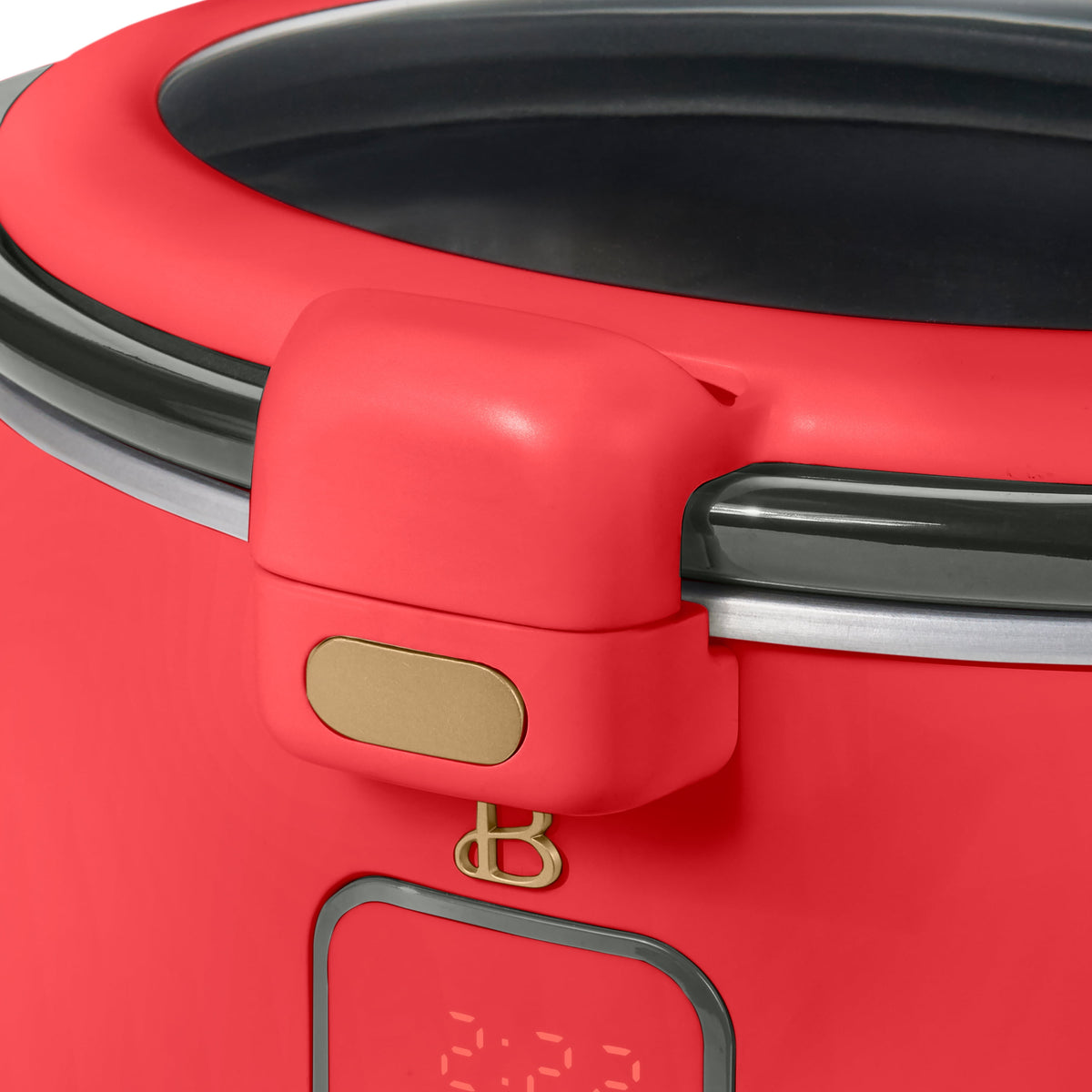 Beautiful 4 Qt Digital Slow Cooker with Hinged Locking Lid, Thyme Green by Drew Barrymore