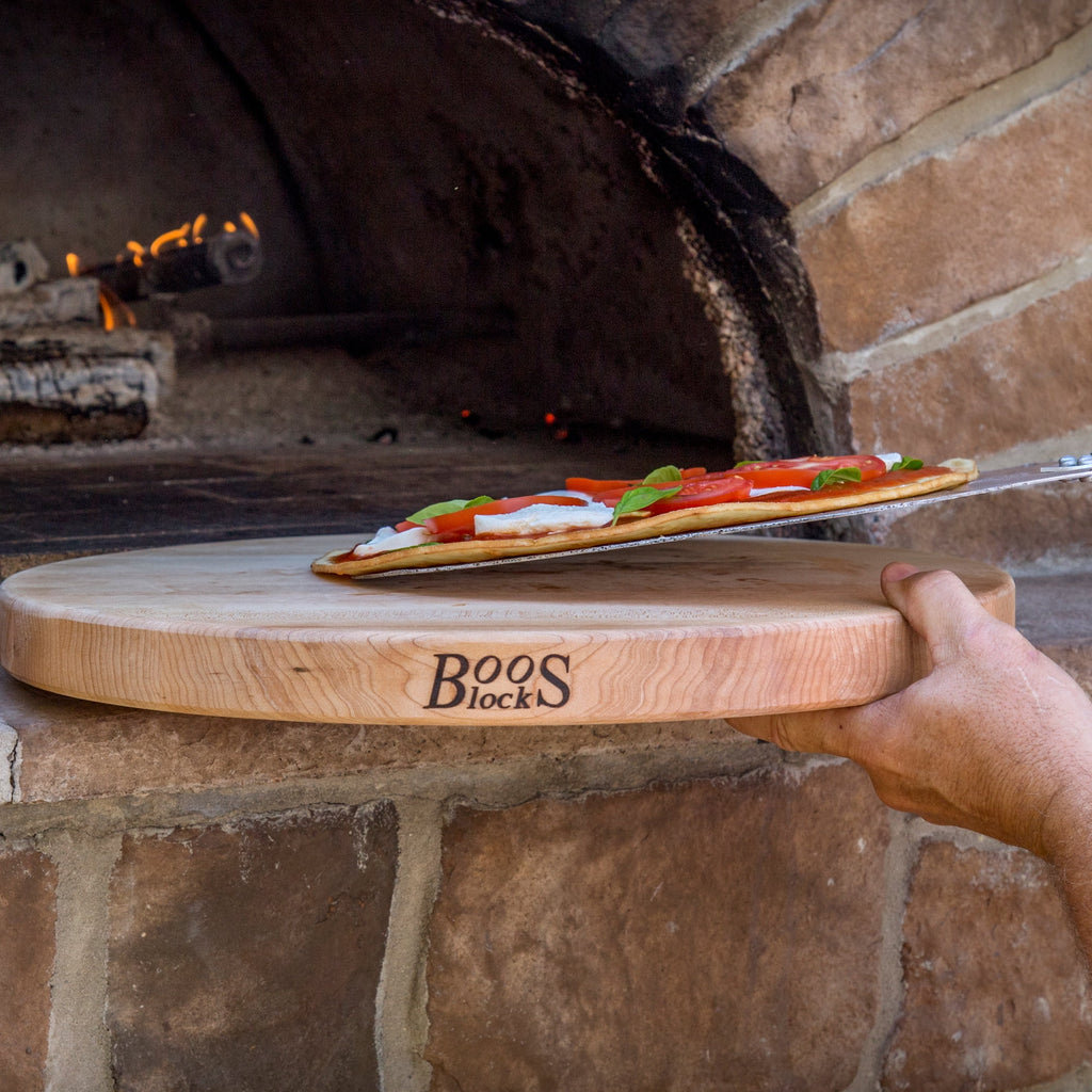John Boos R-Board Reversible Wood Cutting Board, Cherry, 18 in x 18 in x 1 1/2 in