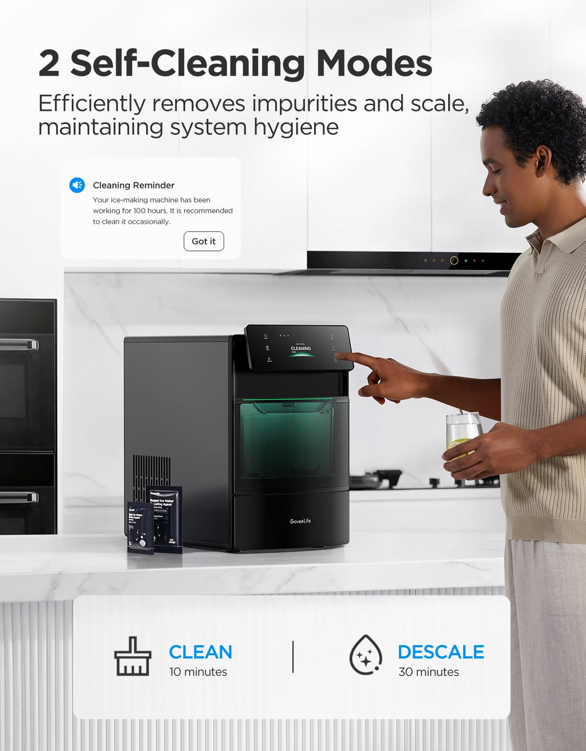 Govee Smart Nugget Ice Maker Pro - 60 lb Ice Nuggets