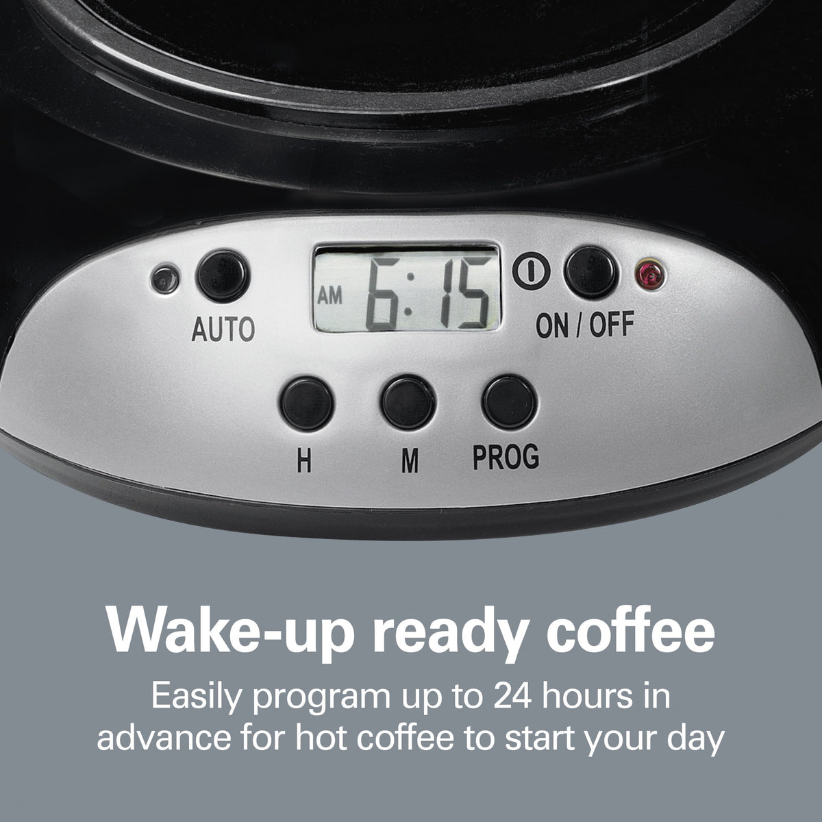 Hamilton Beach 12 Cup Programmable Coffee Maker, Glass Carafe, Matte Black