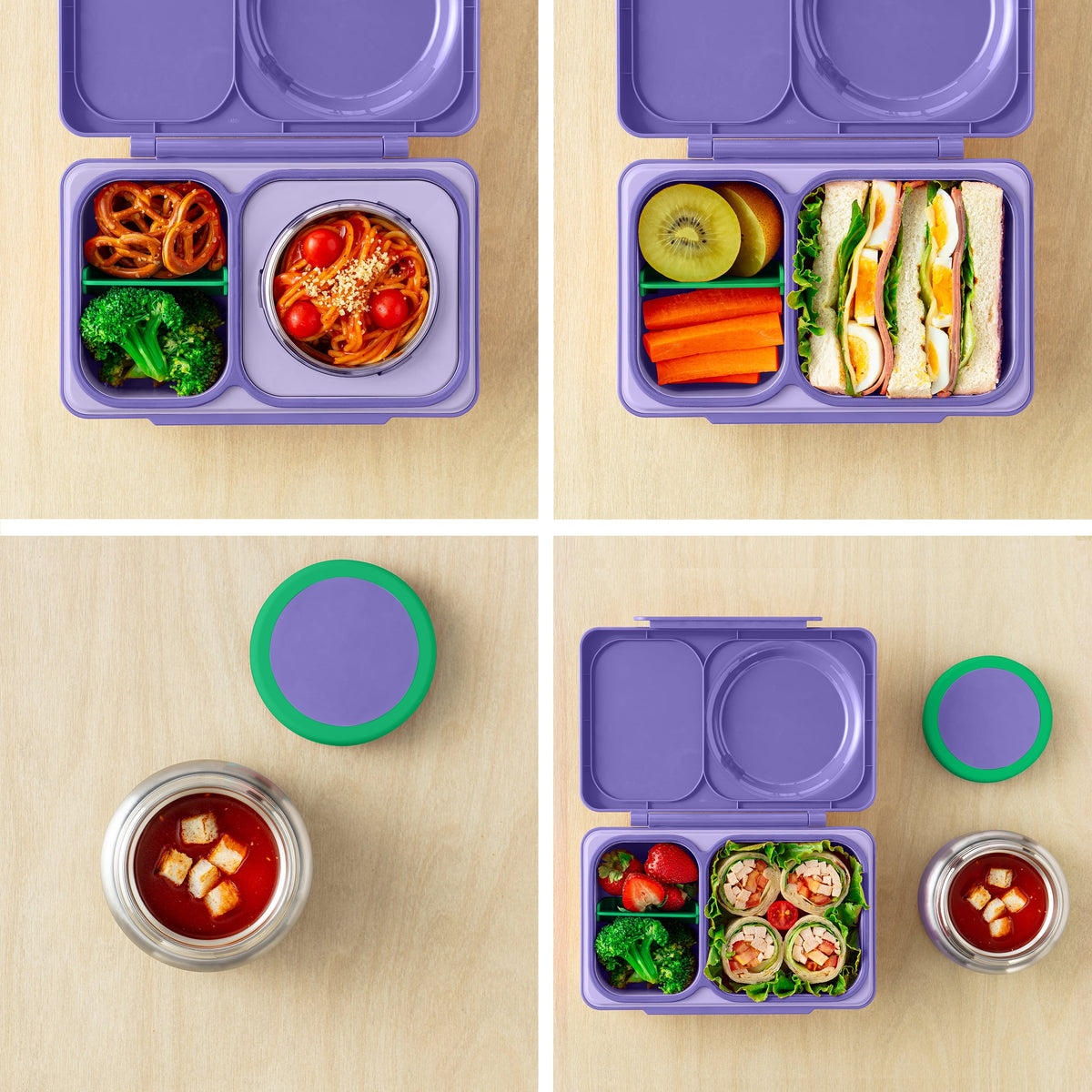 OmieBox UP is an Insulated Bento Lunch Box with a 12oz Thermos - Cosmic Blue by OmieLife
