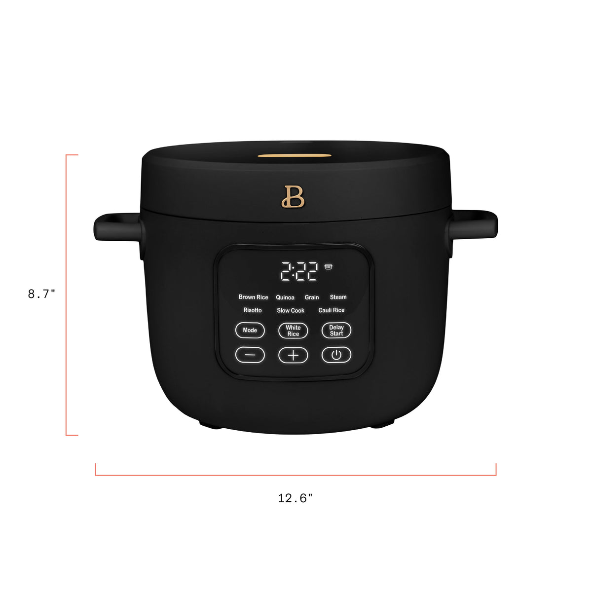 Beautiful 14-Cup Cooked, 6-Cups Uncooked Electric Rice and Grain Cooker, EverGood Ceramic Nonstick Coating, Thyme Green by Drew Barrymore