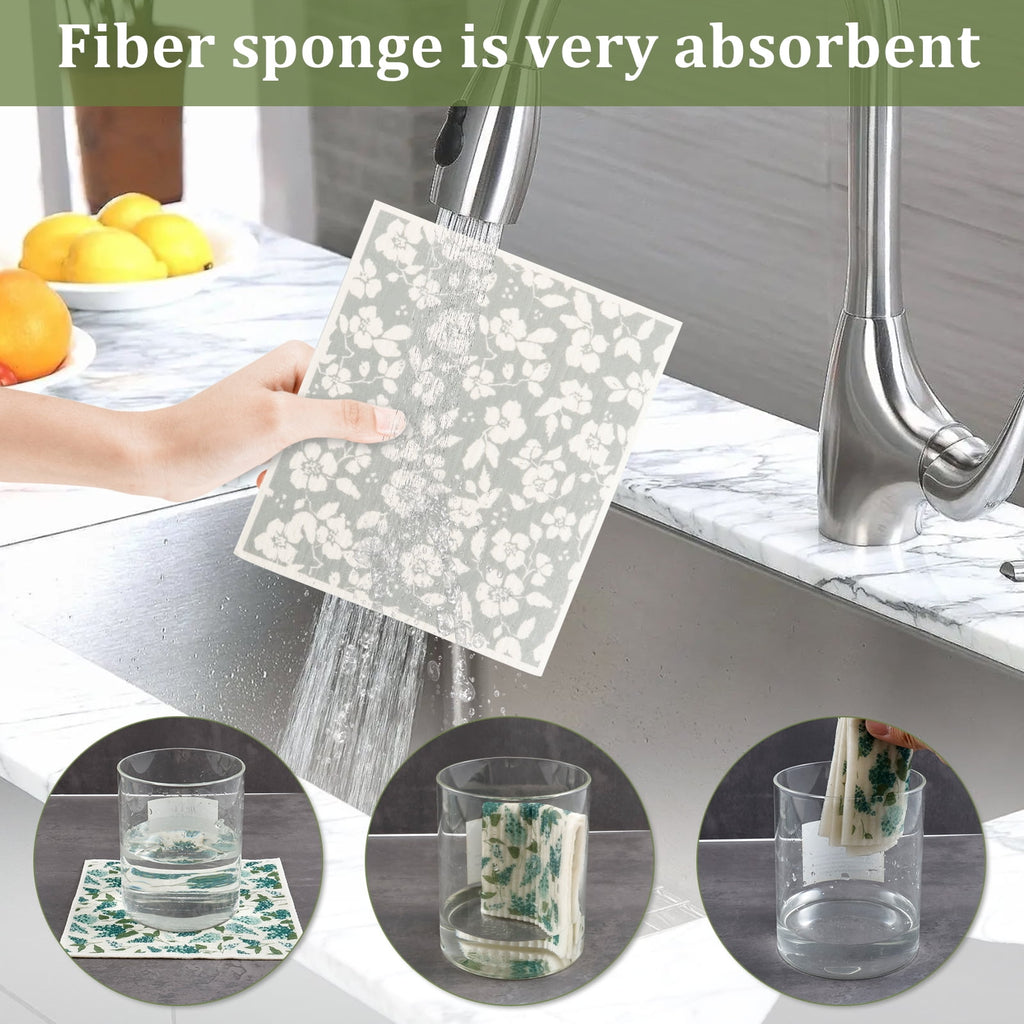 Xiyztok 12Pcs Swedish Dishcloths Highly Absorbent Kitchen Dish Cloths Reusable Dish Towels Non Scratch Dish Rags Soft Cotton Cleaning Cloth for Washing Cleaning Scrubbing Kitchen Dishes Bathroom