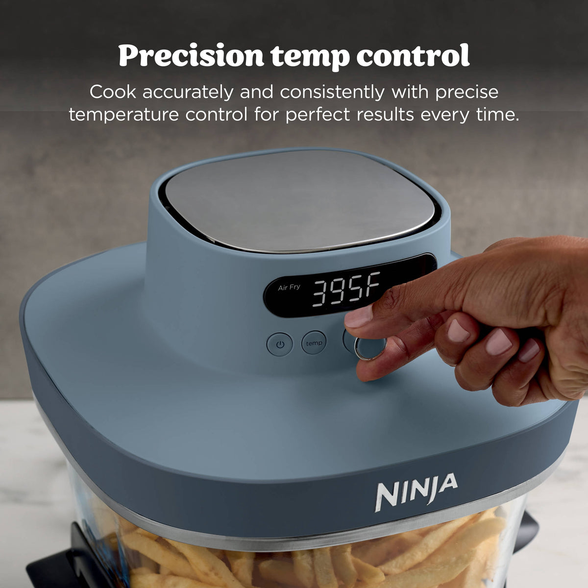 Ninja Crispi Pro Glass Air Fryer 6-Qt & 2.5-Qt, 6-in-1, Air Fry, Bake, Dehydrate, Dishwasher Safe, AS101LG Dove