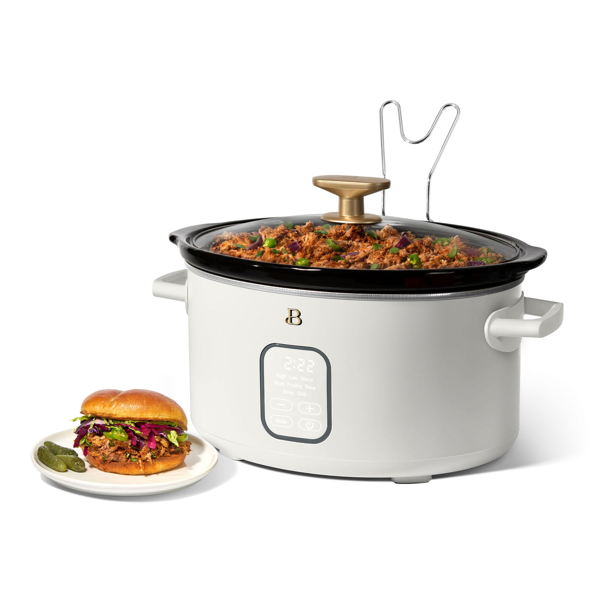 Beautiful 6 Qt Programmable Slow Cooker, Thyme Green by Drew Barrymore