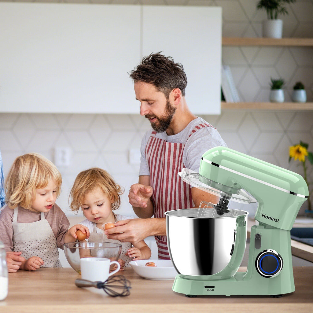 Honinst 6.5 QT Electric Stand Mixer, 10+P Speeds Lightweight with Tilt-Head Kitchen Stand Mixer, Dough Hook, Whisk, Beater and Bowl, Food Mixer for Baking, Cake and Most Home Cooks
