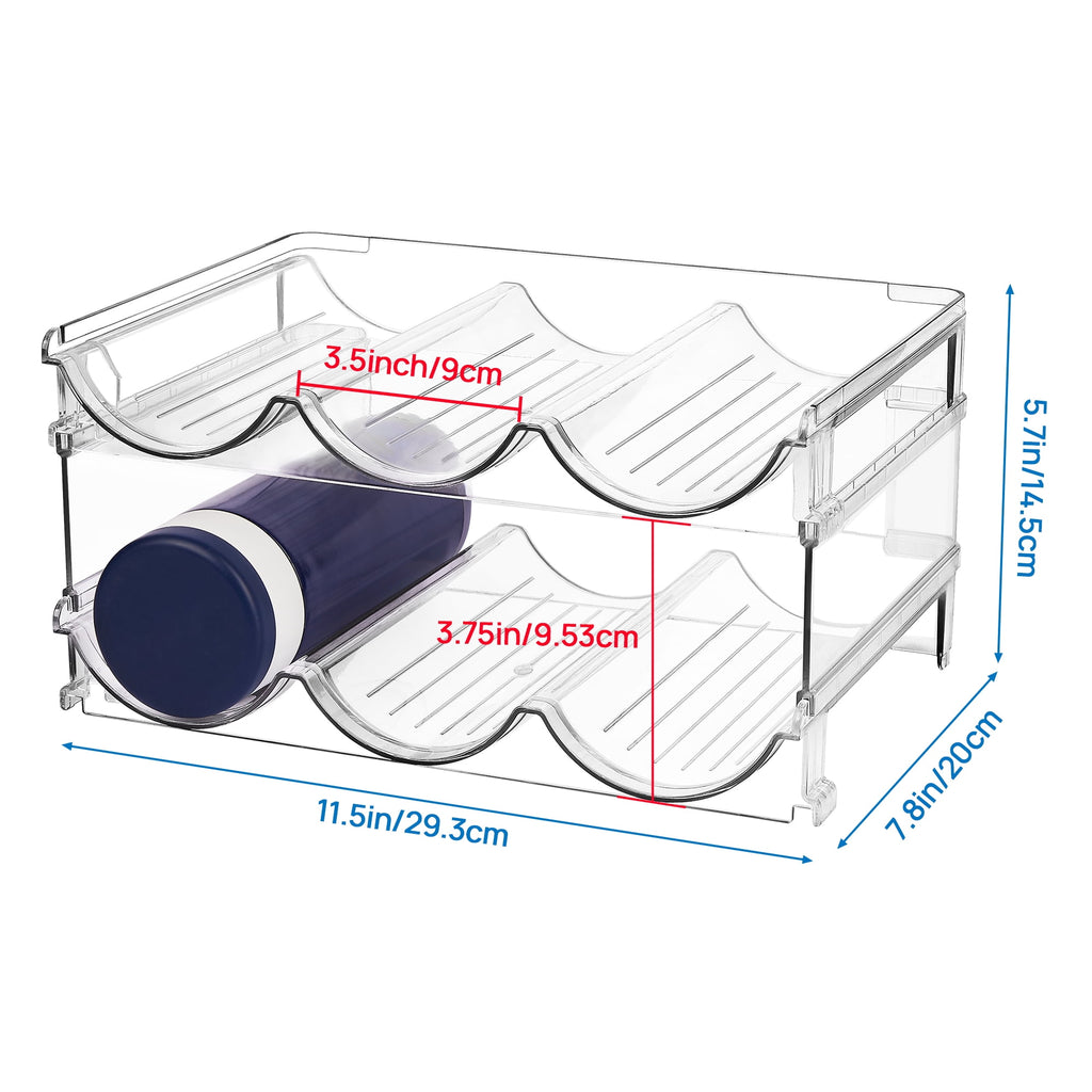 Sindcom Set of 10 Fridge Organizer, Refrigerator Organizing Bins with Handles, BPA-Free Clear Plastic Fridge Storage Containers