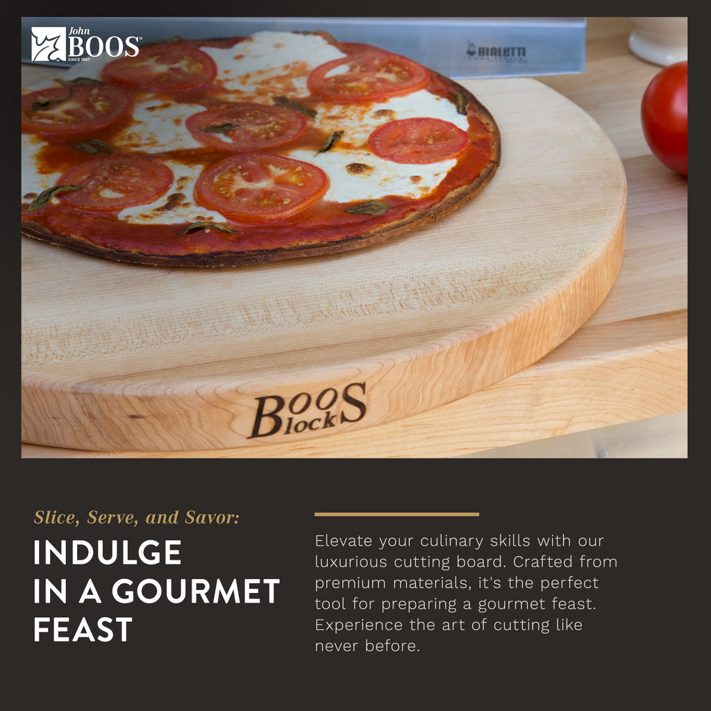 John Boos R-Board Reversible Wood Cutting Board, Cherry, 18 in x 18 in x 1 1/2 in