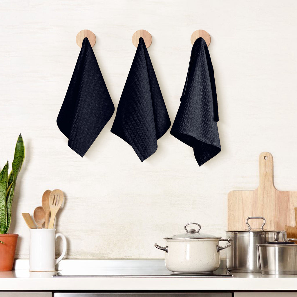 Twiny Threads Waffle Kitchen Towel 16"x26" Set of 4 - Brown