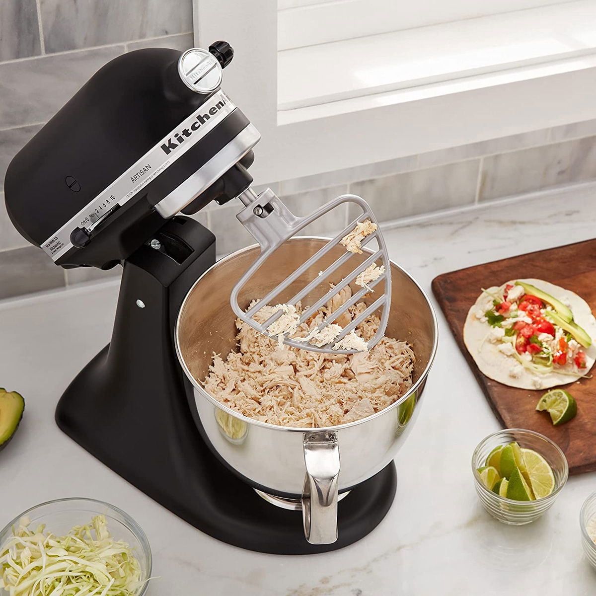 KitchenAid Metal Pastry Beater for KitchenAid Tilt Head Stand Mixers, Silver