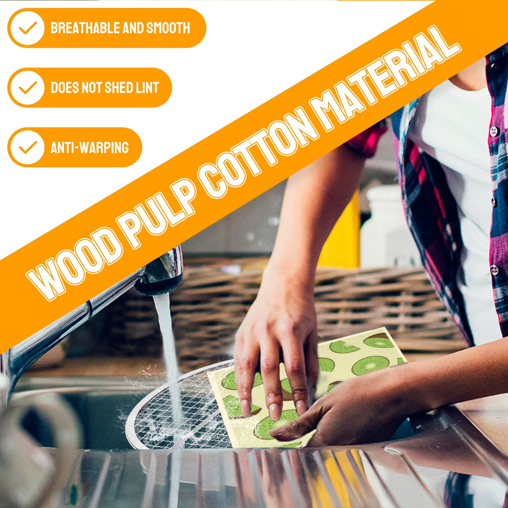 Xiyztok Kitchen Swedish Dishcloth 10 Pack Reusable Paper Towel Non Scratch Swedish Kitchen Towel Absorbent for Wiping Countertop Glass Ceramic