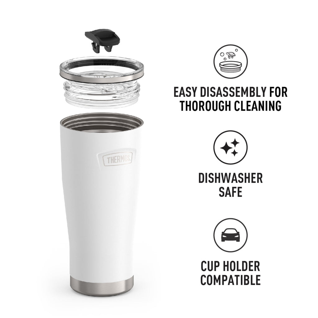 Thermos Stainless Steel Tumbler, w/ Slide Lock Lid, Graphite, 24 oz