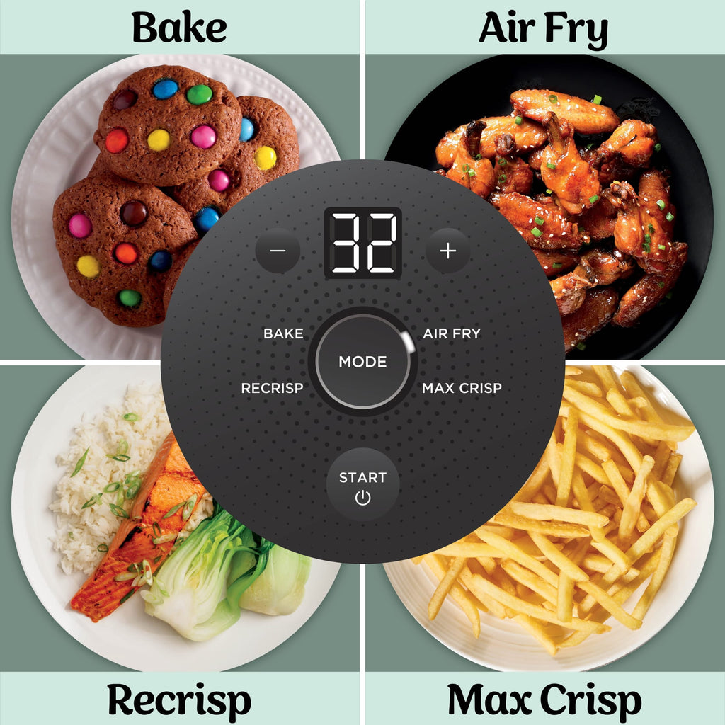 Ninja Crispi Glass Air Fryer 4-Qt, 4-in-1, Air Fry Bake Recrisp, Portable, Dishwasher Safe, FN101GY Cyberspace
