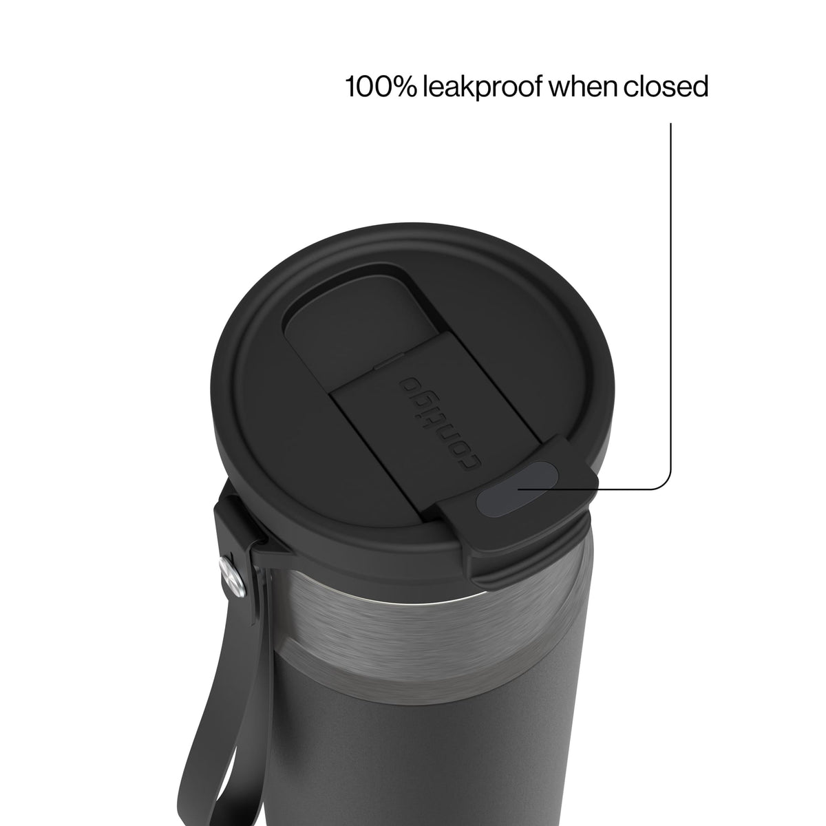 Contigo 24oz DualSip Insulated Stainless Steel Water Bottle with Built-In Straw and Drink Opening, Abyss Blue/Silver