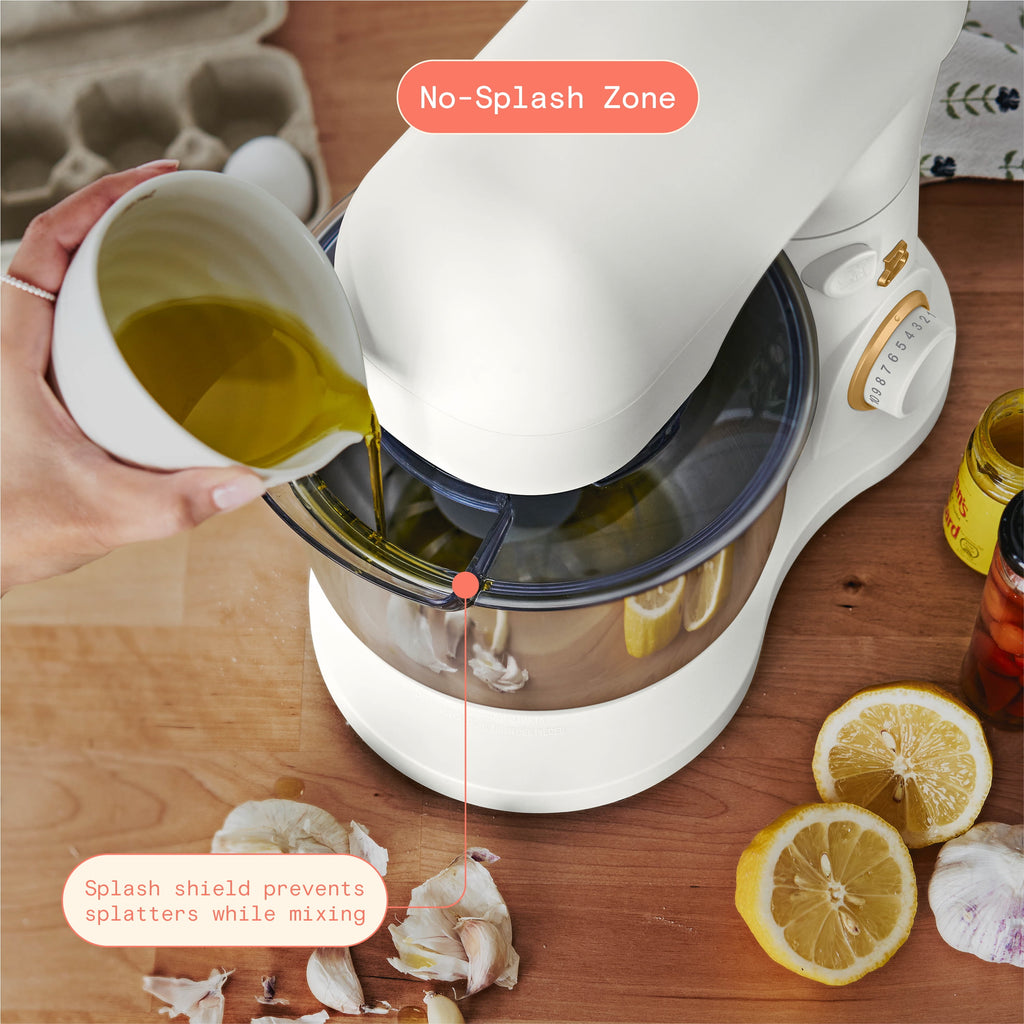 Beautiful 3.5 Qt Stand Mixer with Flat Beater, Dough Hook, Balloon Whisk, Chocolate by Drew Barrymore
