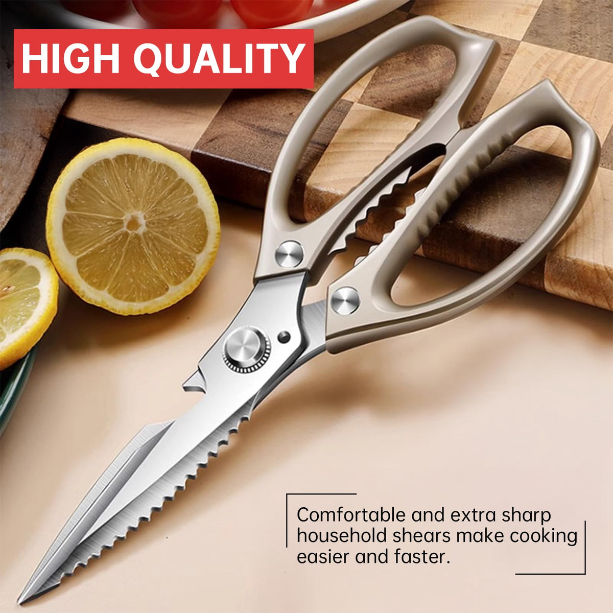Plys Kitchen Shears Heavy Duty All-Purpose Stainless Steel Dishwasher Safe