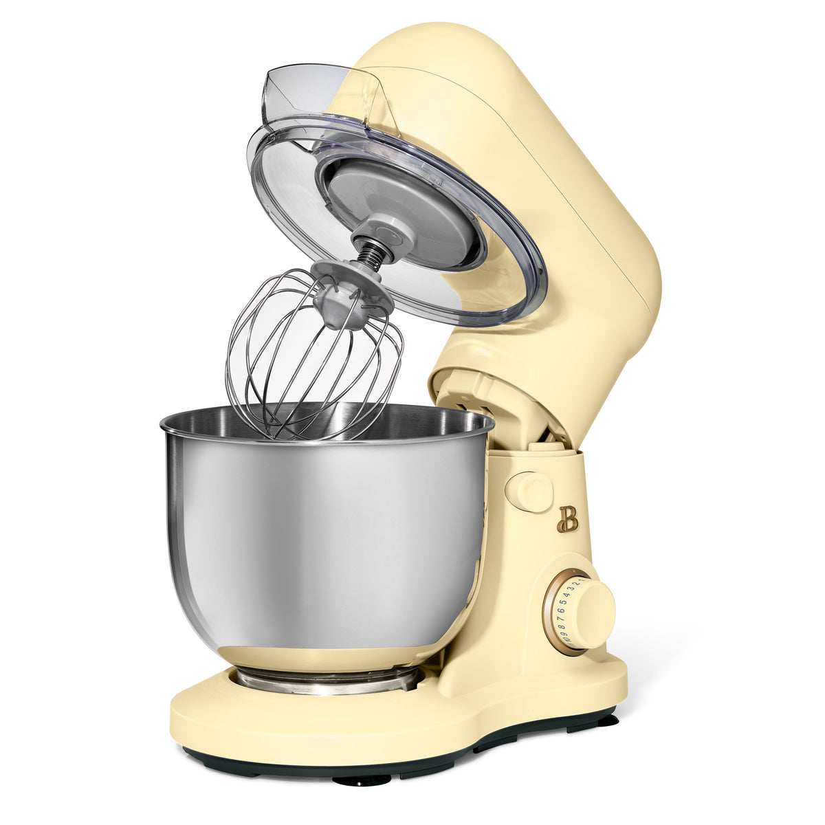 Beautiful 3.5 Qt Stand Mixer with Flat Beater, Dough Hook, Balloon Whisk, Chocolate by Drew Barrymore