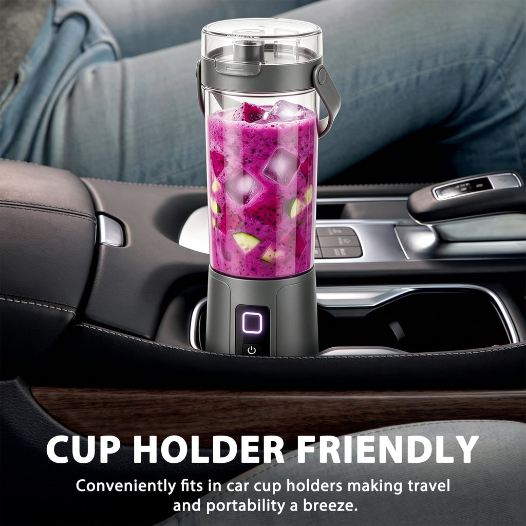 NUBILY Blast Portable Blender, Cordless, 20oz. Vessel, Personal Blender-for Shakes & Smoothies, BPA Free, Leakproof-Lid & Sip Spout, USB-C Rechargeable, Dishwasher Safe Parts, Grey