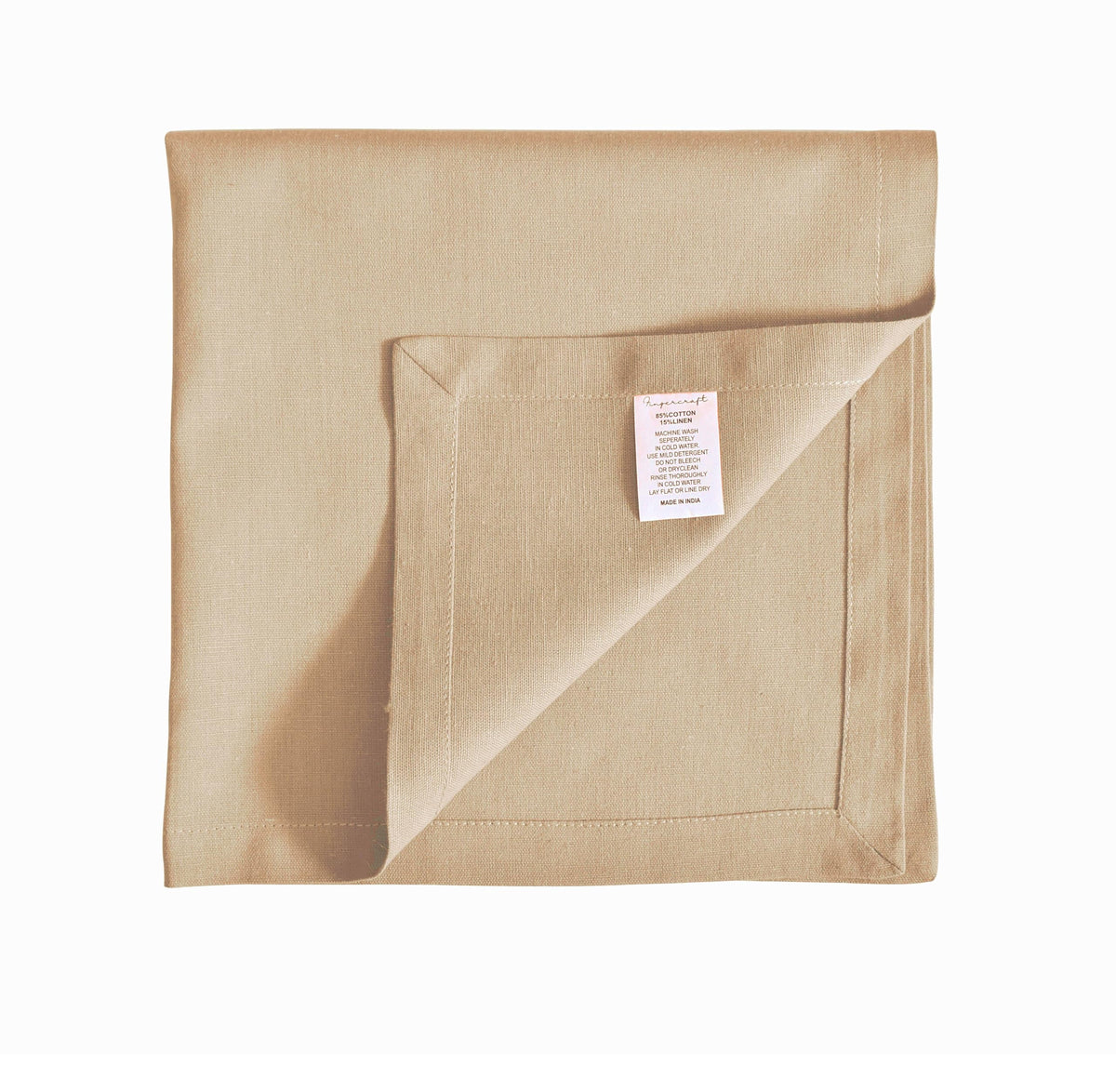 Fingercraft Cloth Napkin, Solid Color Cotton Linen Blend Table Napkins, Soft and Absorbent Fabric, Set of 12, Blush Pink