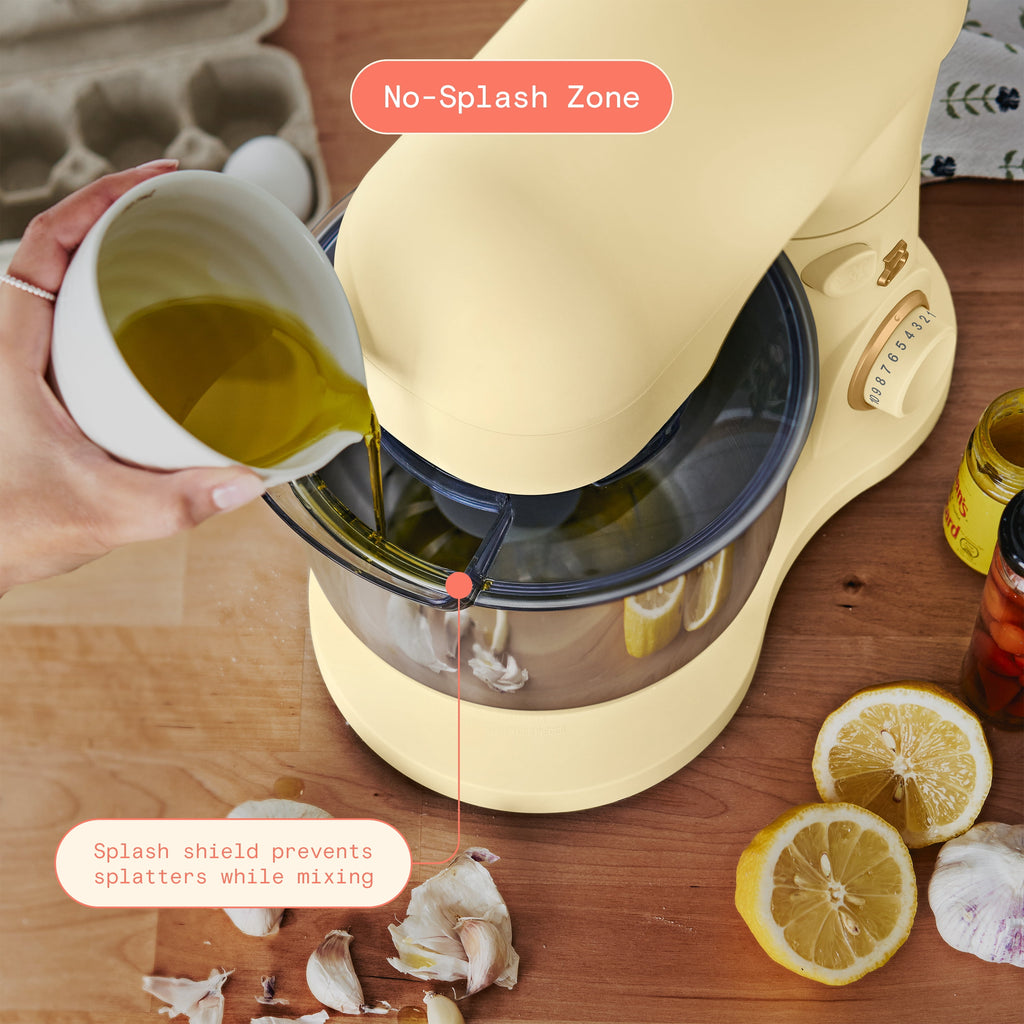 Beautiful 3.5 Qt Stand Mixer with Flat Beater, Dough Hook, Balloon Whisk, Chocolate by Drew Barrymore