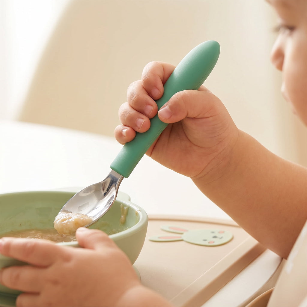 Jetcloudlive 10 Pieces Kids Silverware Set, Stainless Steel Toddler Utensils, Rainbow Kids Cutlery Set, Kids Forks and Spoons Includes 5 Forks, 5 Spoons