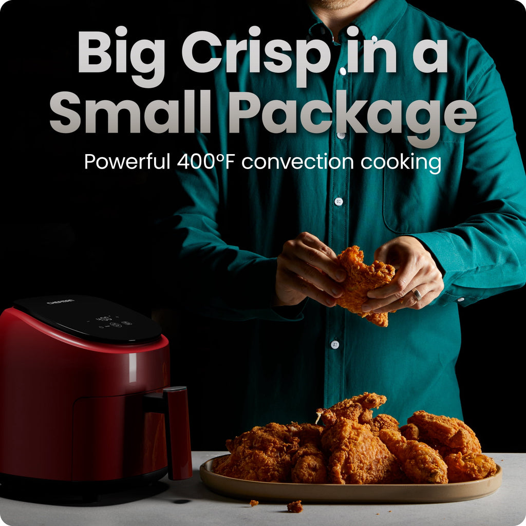 Chefman TurboFry 2-Quart Digital Air Fryer, Compact Design for Quick Meals, Dishwasher-Safe – Black