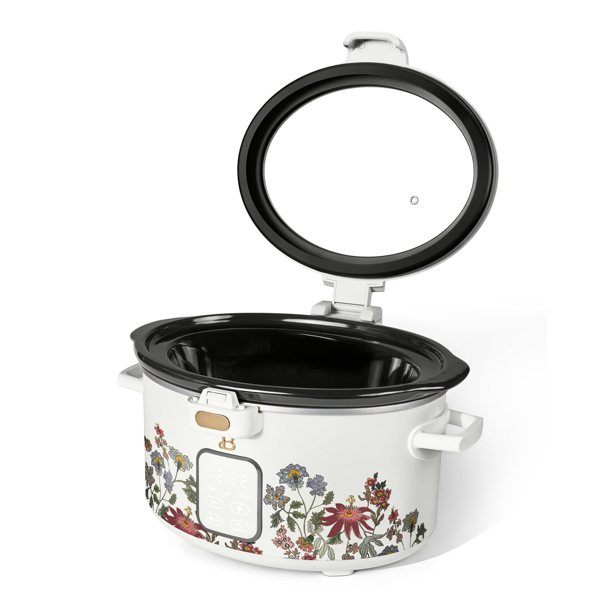 Beautiful 4 Qt Digital Slow Cooker with Hinged Locking Lid, Thyme Green by Drew Barrymore