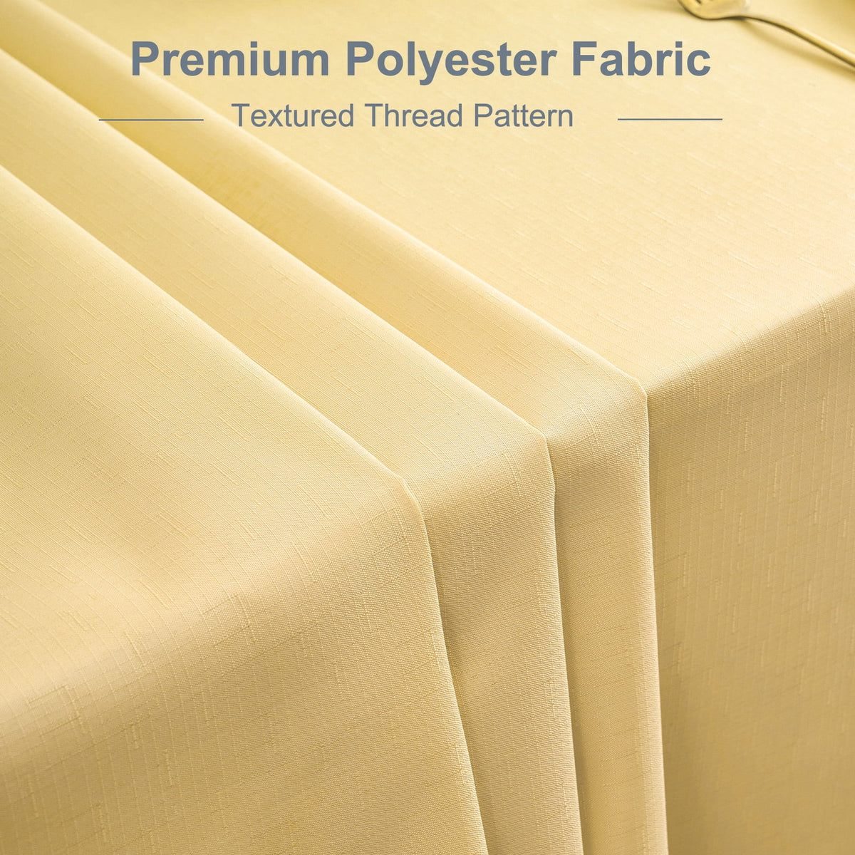 Inosoo Faux Linen Textured Rectangle Tablecloth - 60 x 84 inch Waterproof & Machine Washable Linen-Look Cloth Table Cover, White