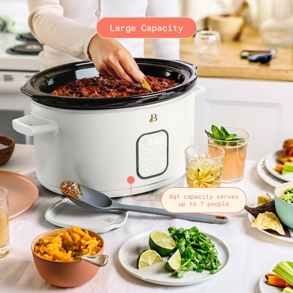 Beautiful 6 Qt Programmable Slow Cooker, Thyme Green by Drew Barrymore