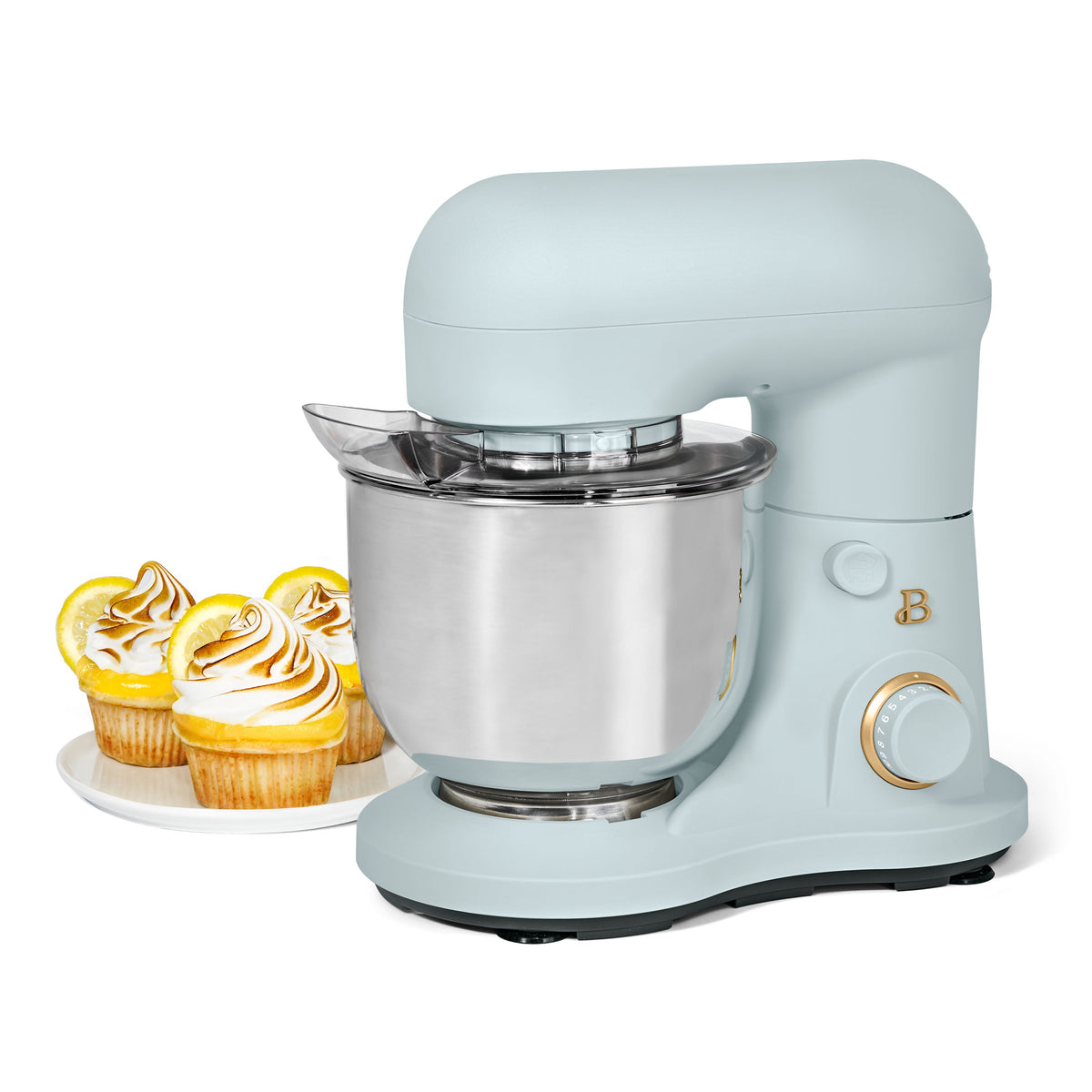 Beautiful 3.5 Qt Stand Mixer with Flat Beater, Dough Hook, Balloon Whisk, Chocolate by Drew Barrymore