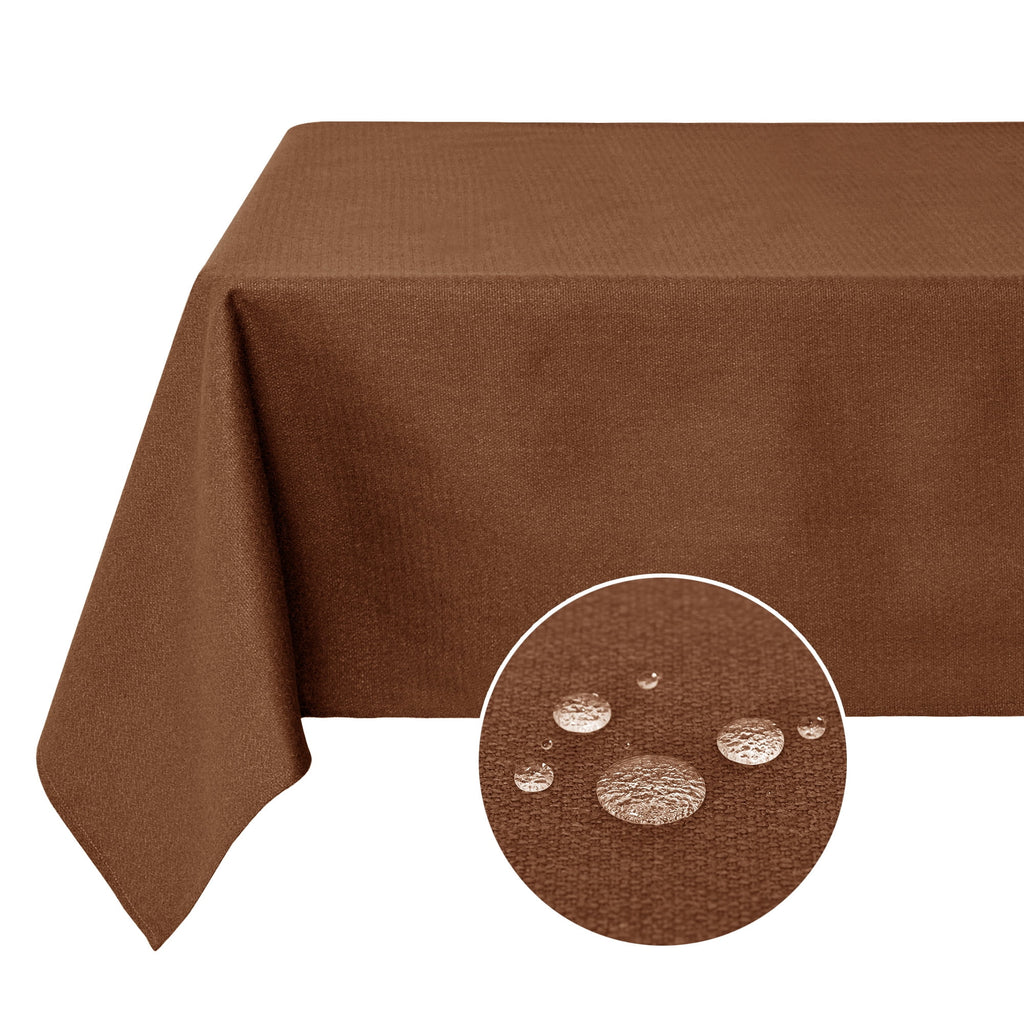 Deconovo Square Tablecloth with Waterproof Finish, Easy-Clean Polyester Table Cover, 54 x 54 Inch, Dark Gray