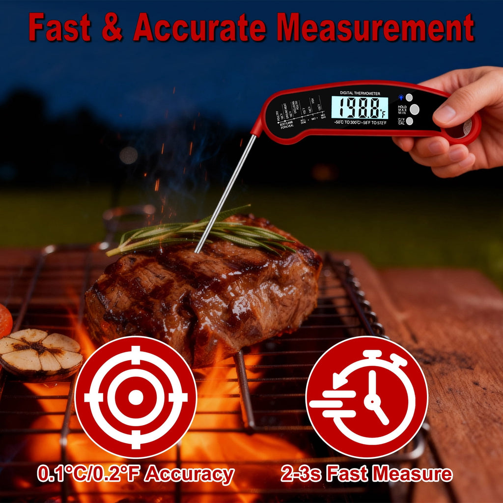 AGCAN Digital Meat Thermometer Instant Read Food Thermometers for BBQ Grilling Cooking