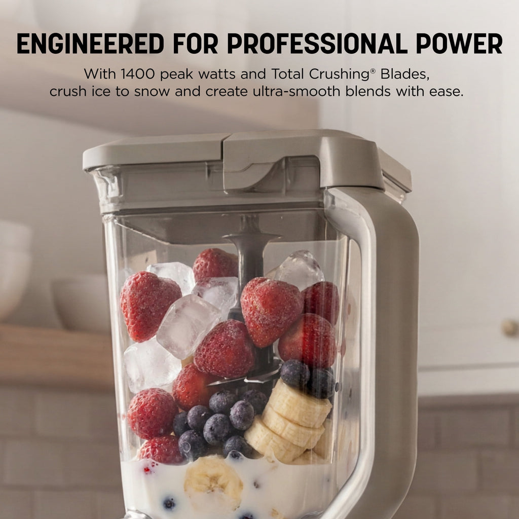 Ninja Professional Plus DUO 72-Oz Blender, Smoothies, Ice Crush, 2 Auto-iQ Preset Programs, 4 Speeds, 1400PW, BN750NV Navy