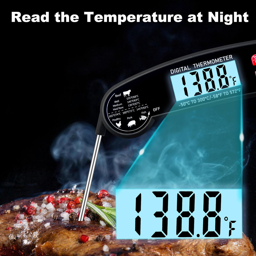 AGCAN Digital Meat Thermometer Instant Read Food Thermometers for BBQ Grilling Cooking