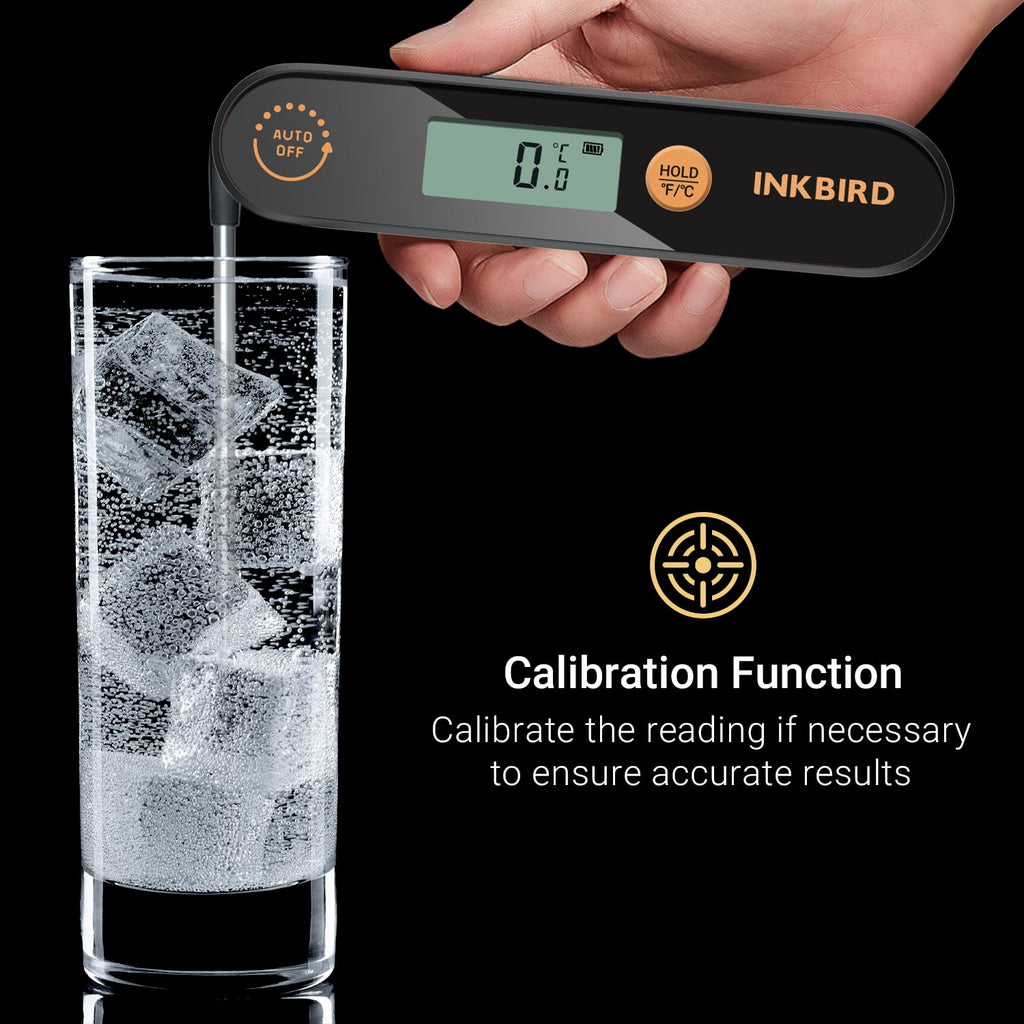 INKBIRD Meat Thermometer with Stainless Steel Probe and LCD Display, Foldable Probe Instant Read Waterproof Digital Food Thermometer , -58°F to 572°F