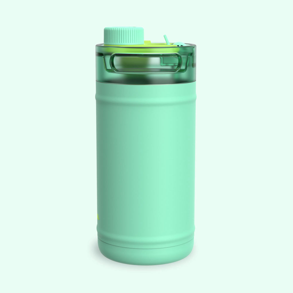 Bubba 64oz DualSip Insulated Stainless Steel Water Jug with Built-In Straw and Drink Opening and Carrying Strap, Daydreamin' Light Blue/Teal