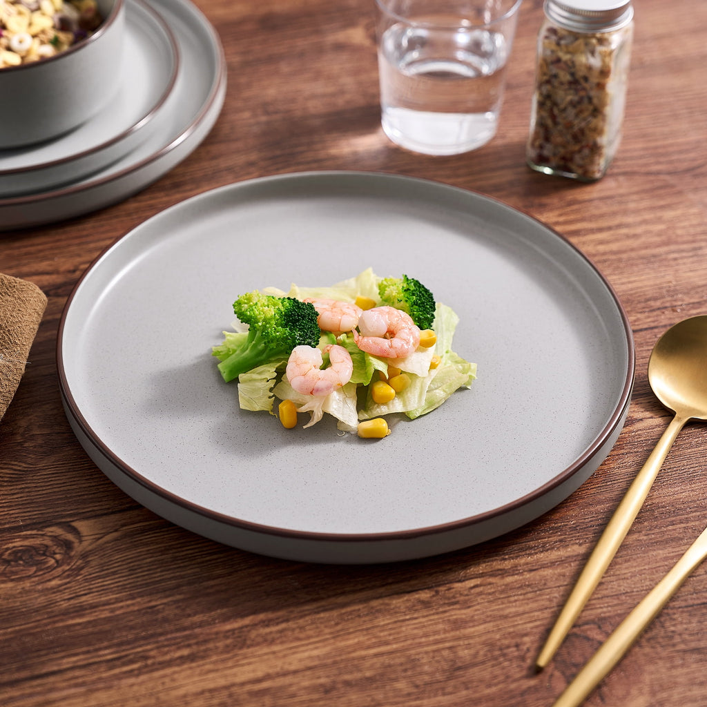 Famiware Nebula Stoneware Dinnerware Sets, 12-Piece Dish Set, Multi-color