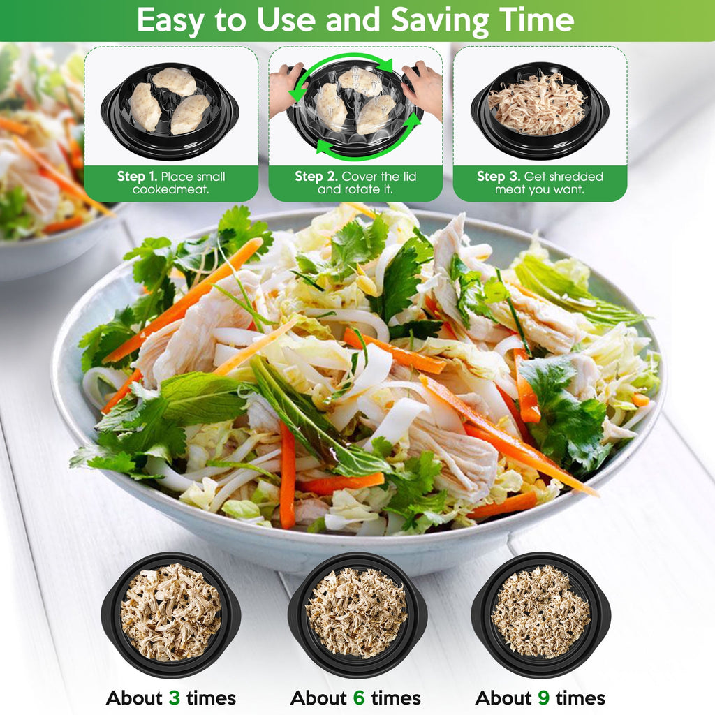 Gimgong Chicken Shredder Large Chicken Breast Shredder Tool Twist with Cleaning Brush, Visible Meat Shredder Machine, Strong Anti-Slip Strip, Ergonomic Handle, BPA Free, Suitable for Pork Beef Chicke