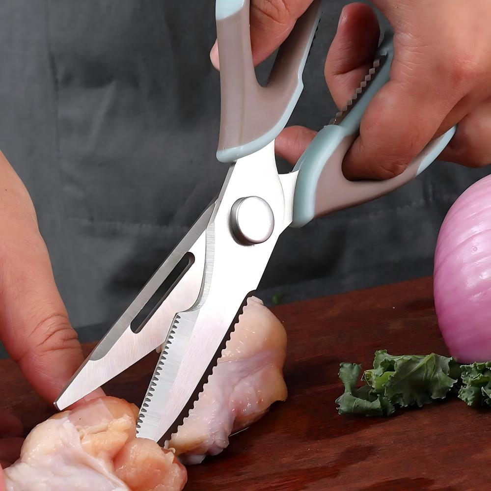 Heavy Duty Kitchen Shears – Stainless Steel Multi-Purpose Food Scissors with Magnetic Holder, Detachable for Meat, Poultry, Vegetables & Herbs
