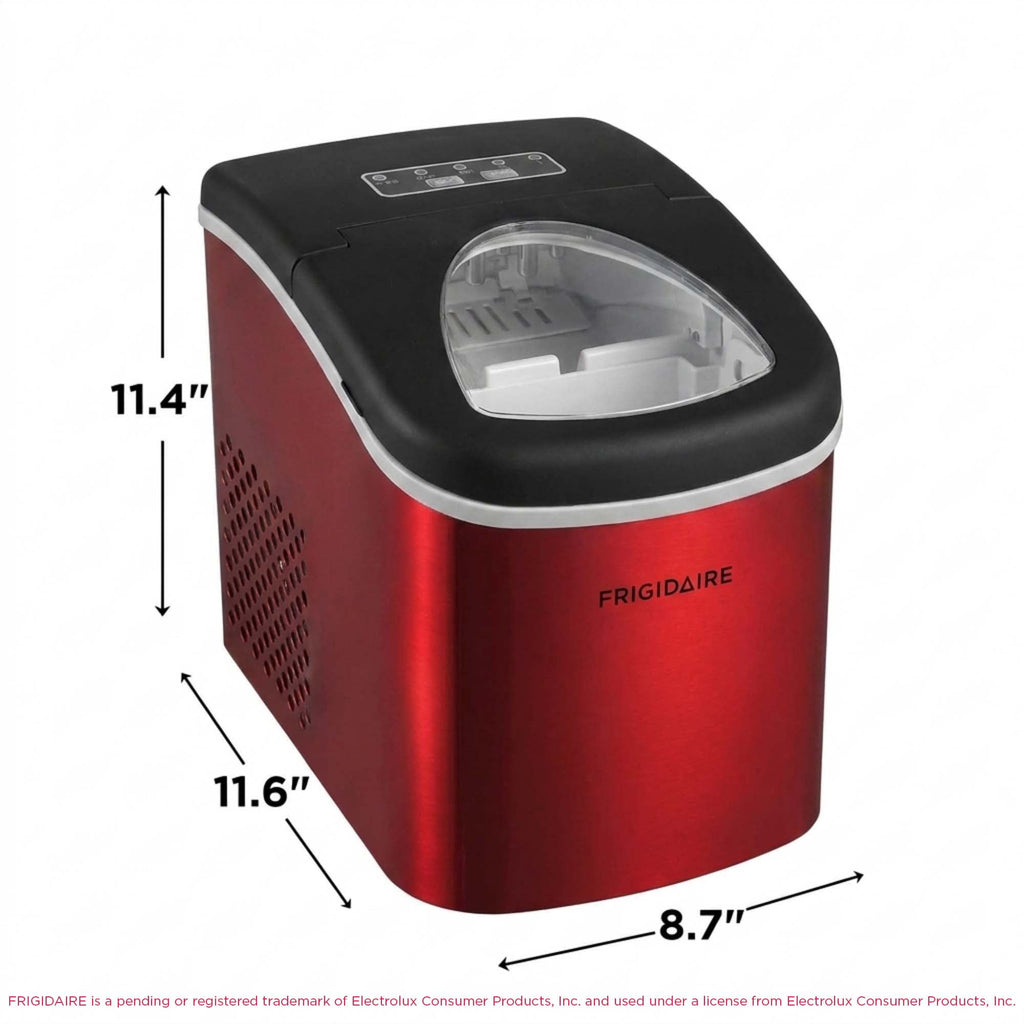 Frigidaire 26 lb Bullet Ice Maker Stainless Steel - compact, high-capacity icemaker producing bullet-shaped ice ideal for kitchens, parties, and entertaining
