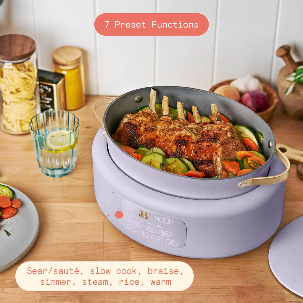 Beautiful 10 in 1, 6 Qt Electric Multi-Cooker, Thyme Green by Drew Barrymore